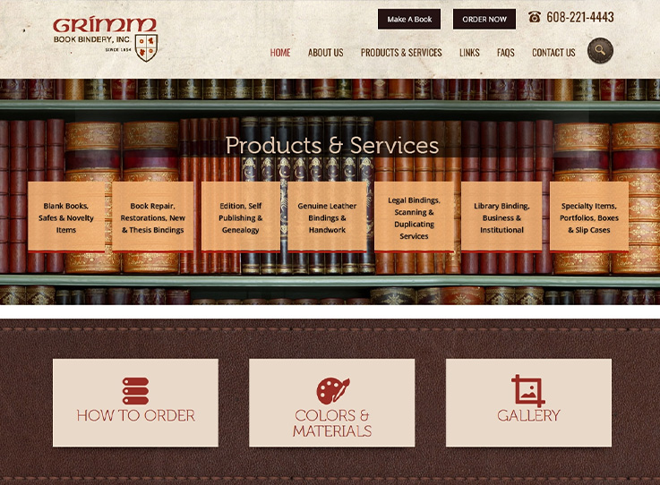 Grimm Book Bindery Website