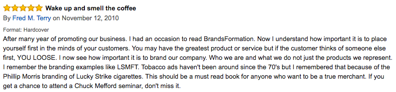 Review of brandsformation book