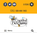 Mobile View of Capital Bee Supply's Home Page in thumbnail