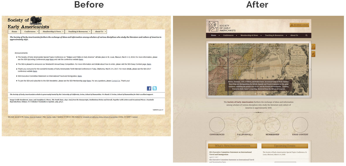 Society of Early Americanists Home Page Before and After