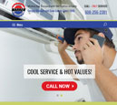 Tablet View of Warren Heating's Home Page in thumbnail