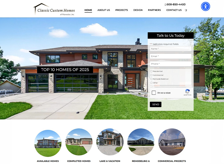 Classic Custom Homes Website