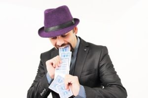 Magician with playing cards