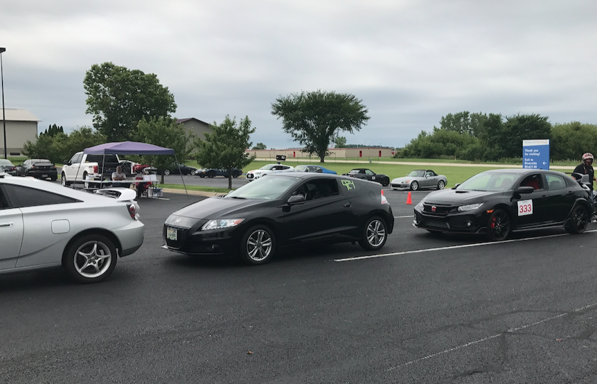 Tony's CR-Z at the track