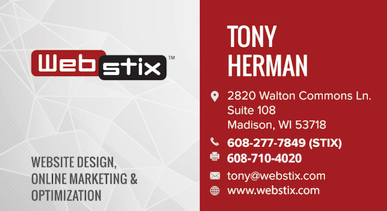 Webstix Business Card Design