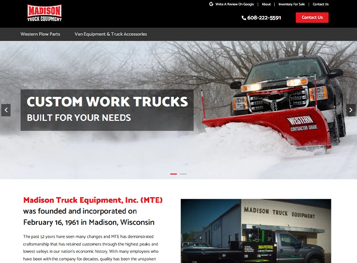 Madison Truck Equipment Website