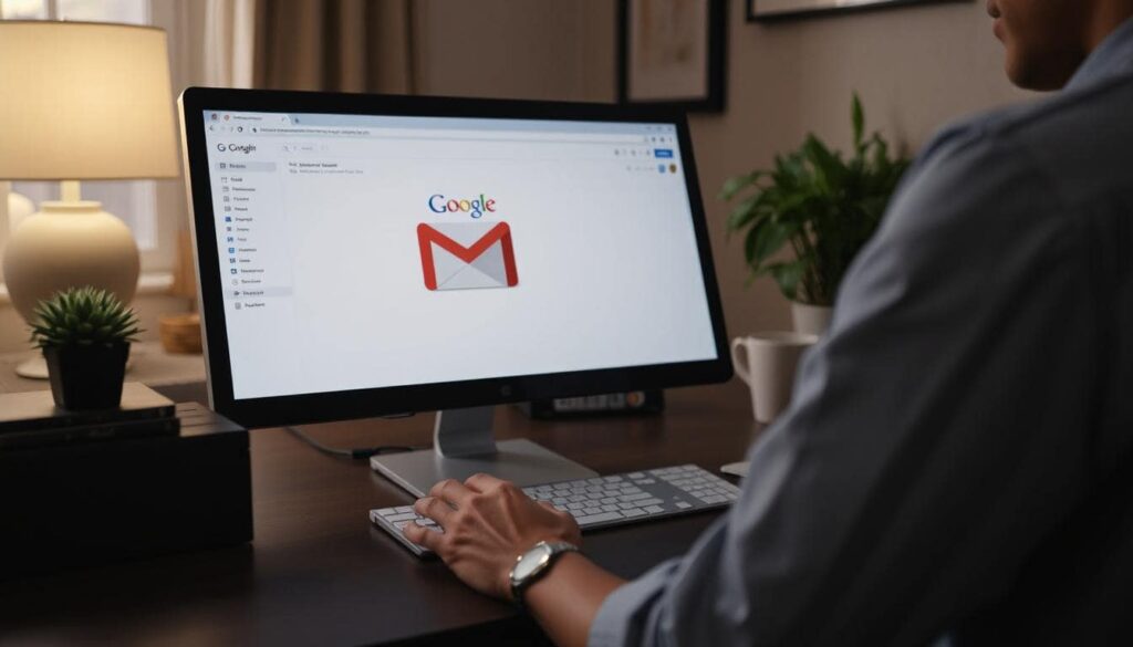 Desktop monitor with Gmail