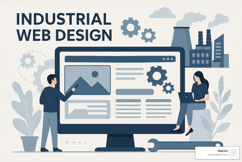 Industrial web design illustration