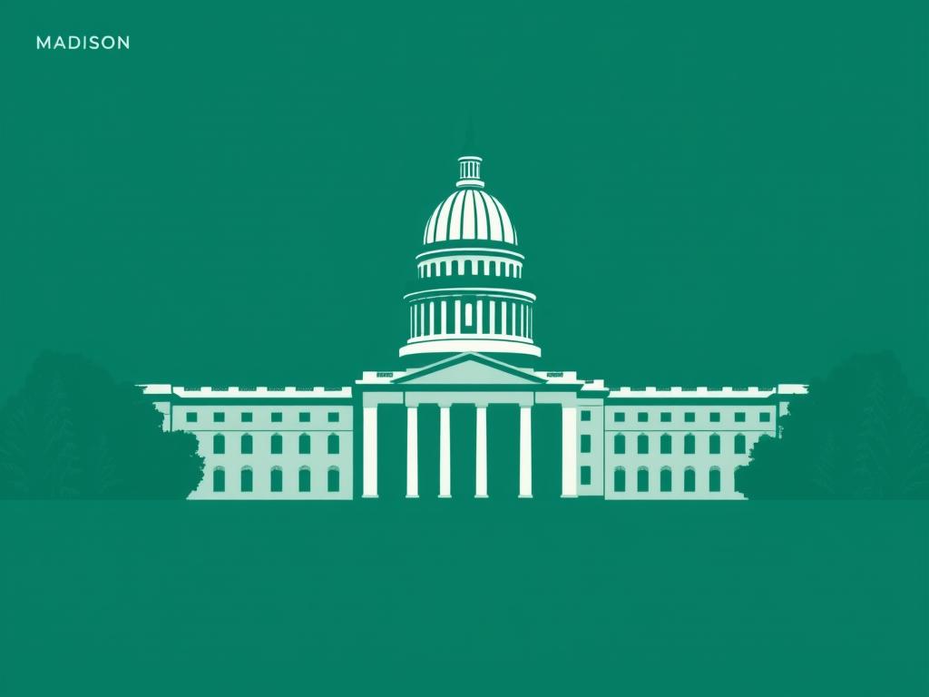 Madison Capitol building incorporated into a local business website header Madison Capitol building incorporated into a local business website header