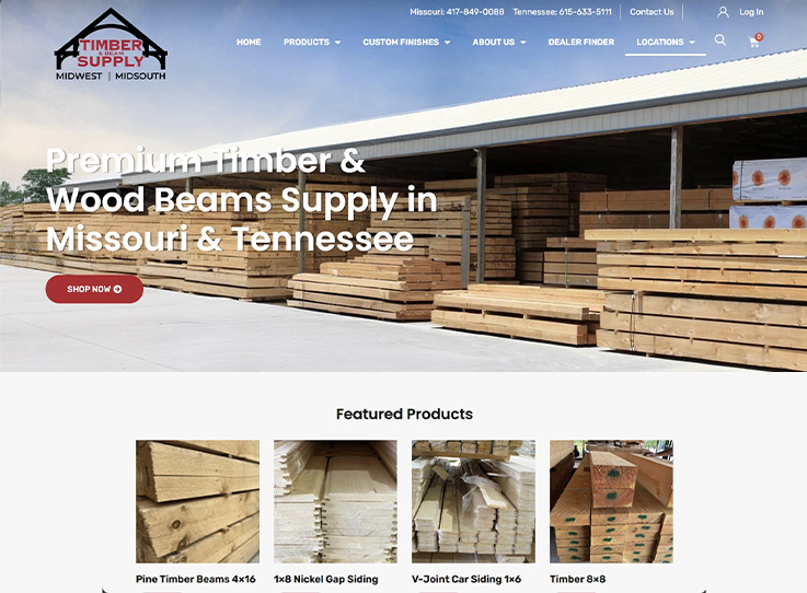 Midwest Timber & Beam Supply Website
