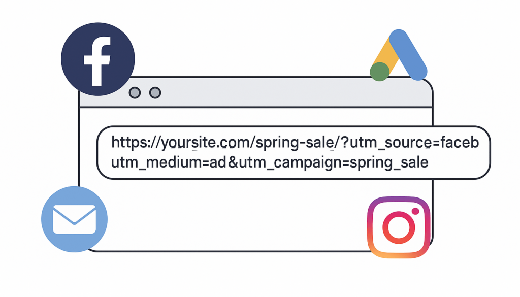 UTM code URL browser window