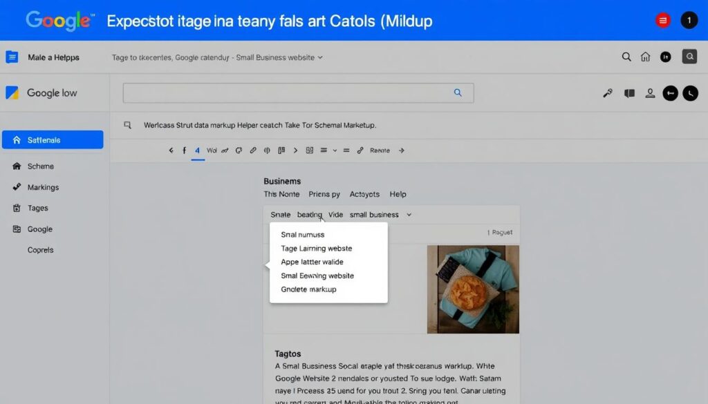 Screenshot of Google's Structured Data Markup Helper tool for improving search rankings