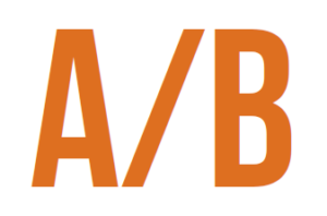 A/B testing concept in orange