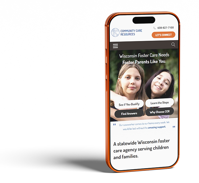 Foster care information on smartphone