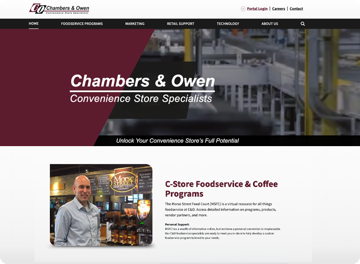 Website for convenience store specialists