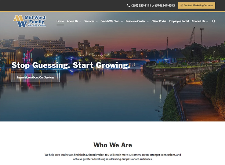 Mid-West Family Marketing & Media Website