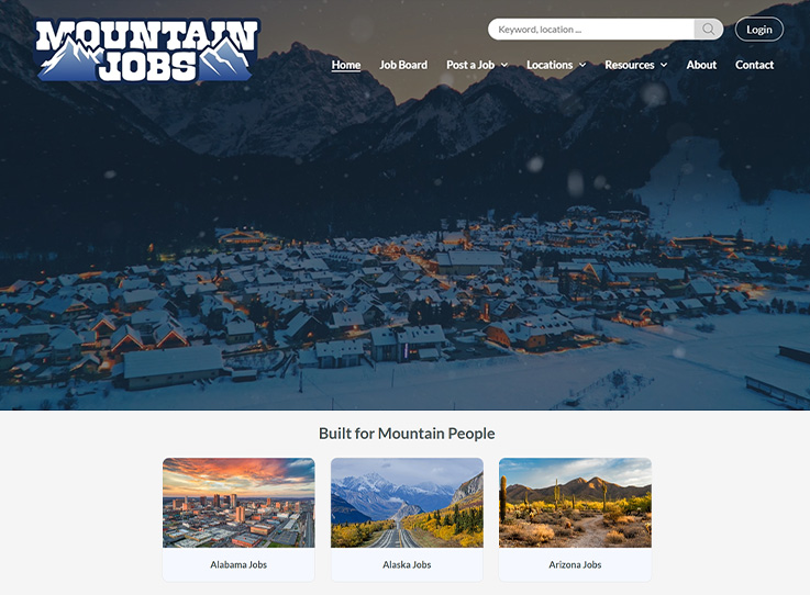 Mountain Jobs Website