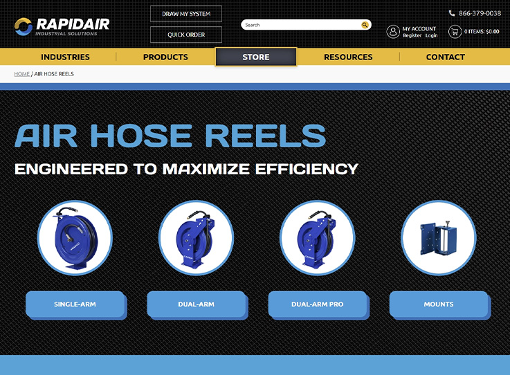 RapidAir Air Hose Reels Page