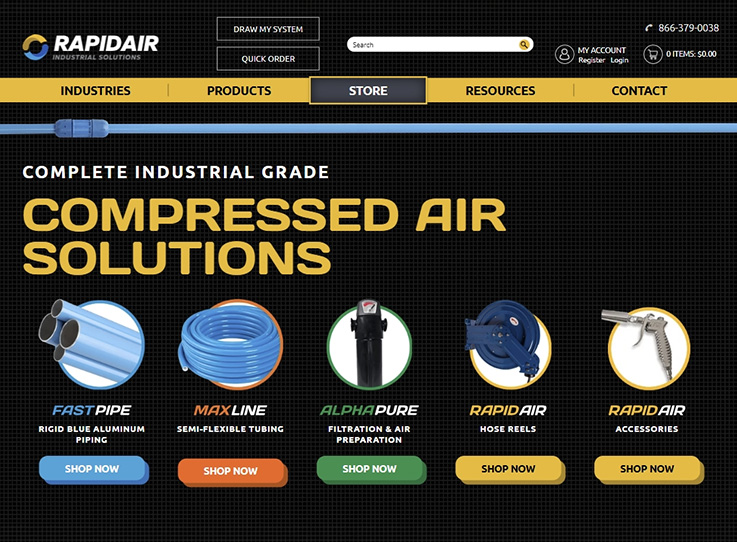 RapidAir Products Website
