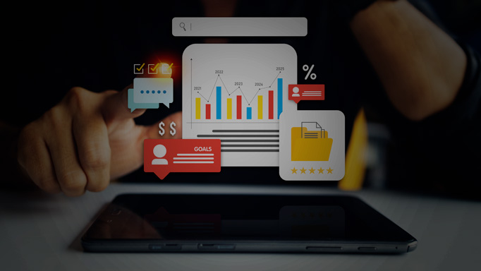 Digital analytics and goal tracking interface