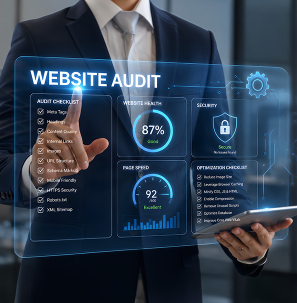 Website audit dashboard