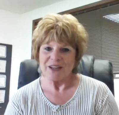 Woman in office