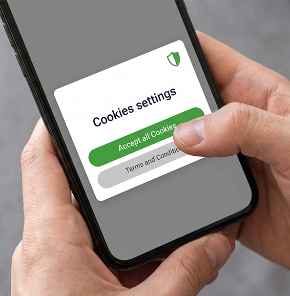 Cookie settings screen
